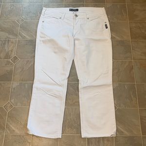 Silver suki jean capris white